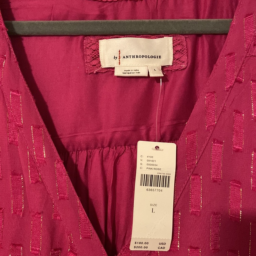 Pink and Gold Anthropologie Dress - Picture 2 of 5